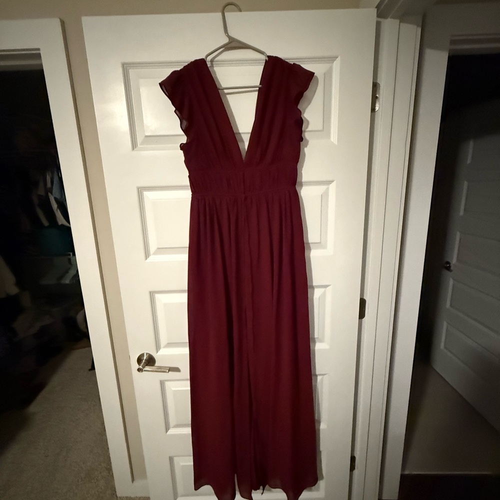 Lulu's Deep Red Maxi Dress